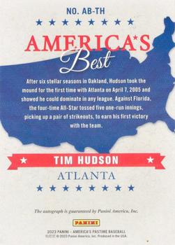 2023 Panini Chronicles - America's Pastime America's Best Autographs #AB-TH Tim Hudson Back