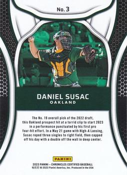 2023 Panini Chronicles - Certified #3 Daniel Susac Back