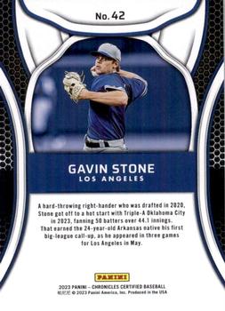 2023 Panini Chronicles - Certified #42 Gavin Stone Back