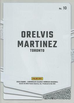 2023 Panini Chronicles - Clearly Donruss #10 Orelvis Martinez Back