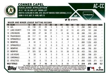 2023 Topps Chrome Update - Autographs #AC-CC Conner Capel Back