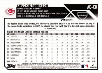 2023 Topps Chrome Update - Autographs #AC-CR Chuckie Robinson Back