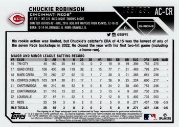 2023 Topps Chrome Update - Autographs Purple #AC-CR Chuckie Robinson Back