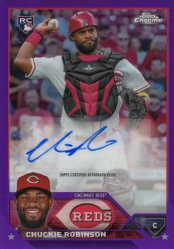 2023 Topps Chrome Update - Autographs Purple #AC-CR Chuckie Robinson Front