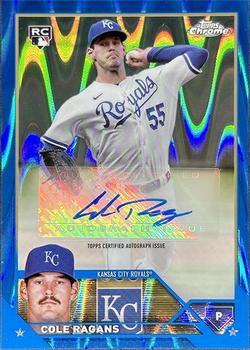 2023 Topps Chrome Update - Autographs Blue RayWave #AC-CRA Cole Ragans Front
