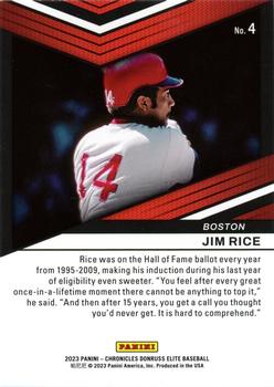 2023 Panini Chronicles - Elite #4 Jim Rice Back