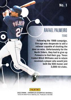 2023 Panini Chronicles - Essentials #1 Rafael Palmeiro Back