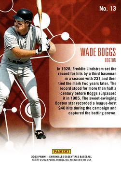 2023 Panini Chronicles - Essentials #13 Wade Boggs Back