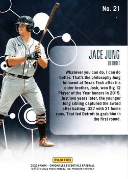 2023 Panini Chronicles - Essentials #21 Jace Jung Back