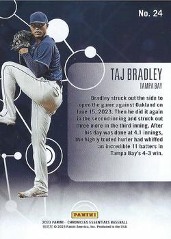 2023 Panini Chronicles - Essentials #24 Taj Bradley Back