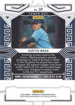 2023 Panini Chronicles - Obsidian #37 Curtis Mead Back