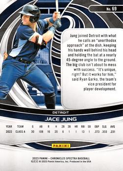 2023 Panini Chronicles - Spectra #69 Jace Jung Back