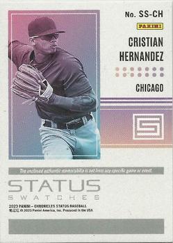 2023 Panini Chronicles - Status Swatches Gold #SS-CH Cristian Hernandez Back