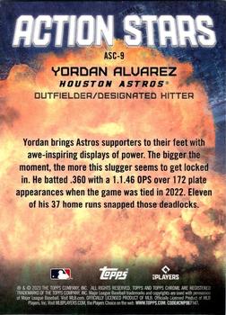 2023 Topps Chrome Update - Action Stars #ASC-9 Yordan Alvarez Back