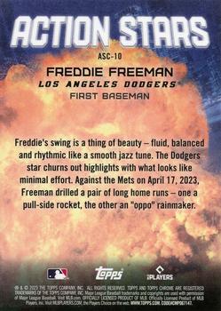 2023 Topps Chrome Update - Action Stars #ASC-10 Freddie Freeman Back