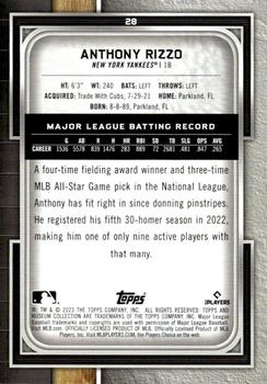 2023 Topps Museum Collection #28 Anthony Rizzo Back