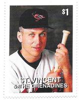 1995 St. Vincent American League Superstars Postage Stamps #NNO Cal Ripken Jr. Front