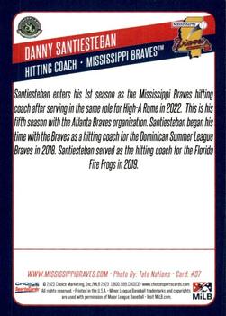 2023 Choice Mississippi Braves #37 Danny Santiesteban Back
