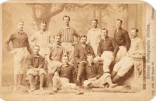 1882 Chicago Photographic Studios Cabinets #NNO Detroit Wolverines Team Photo Front