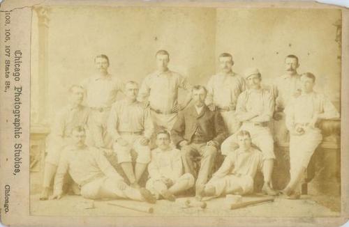 1882 Chicago Photographic Studios Cabinets #NNO Providence Grays Team Photo Front