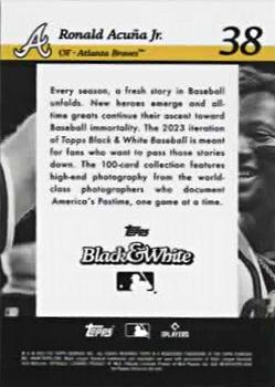 2023 Topps Black & White #38 Ronald Acuña Jr. Back