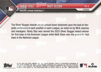 2023 Topps Now Silver Slugger Awards #SS-2 Yandy Díaz / Matt Olson Back