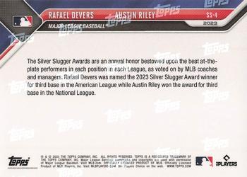 2023 Topps Now Silver Slugger Awards #SS-4 Rafael Devers / Austin Riley Back