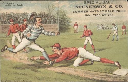 1888 Buffords Baseball Comics (H804-3) #NNO A brush with the ball Front