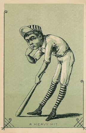 1880 Corner Clefs Baseball Comics (H804-10) #NNO A Heavy Hit. Front