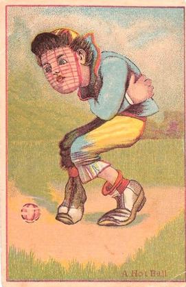 1880 Young Boy Baseball Comics (H804-12) #NNO A Hot Ball Front