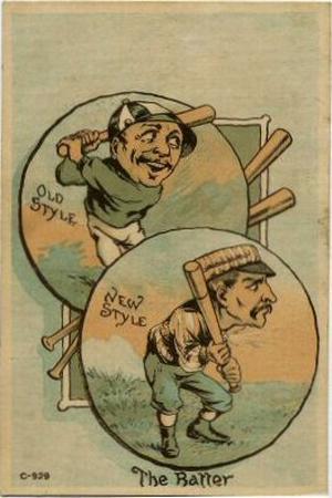 1880 Old Style New Style Baseball Comics (H804-13) #NNO The Batter Front