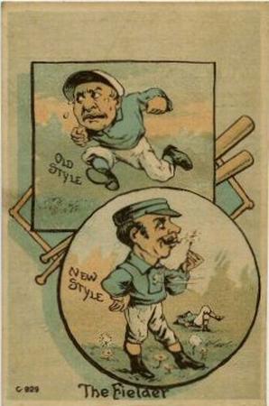 1880 Old Style New Style Baseball Comics (H804-13) #NNO The Fielder Front