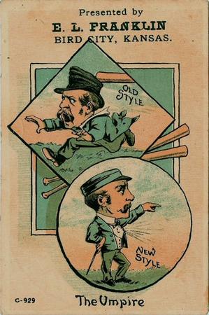 1880 Old Style New Style Baseball Comics (H804-13) #NNO The Umpire Front