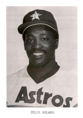 1984 Houston Astros Photocards #NNO Julio Solano Front