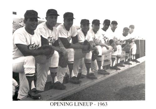 1987 Koppa Houston Colt .45s Commemorative Photocards Series 2 #NNO 1963 Opening Lineup Front