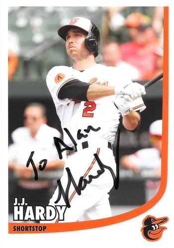 2013 Baltimore Orioles Photocards #NNO J.J. Hardy Front