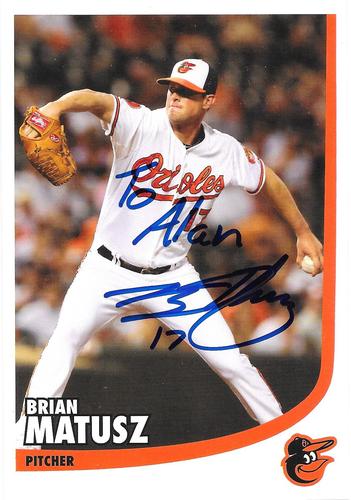 2013 Baltimore Orioles Photocards #NNO Brian Matusz Front