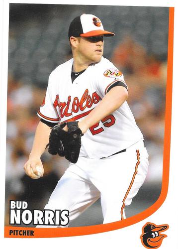 2013 Baltimore Orioles Photocards #NNO Bud Norris Front