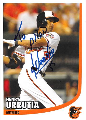 2013 Baltimore Orioles Photocards #NNO Henry Urrutia Front