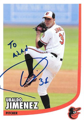 2014 Baltimore Orioles Photocards #NNO Ubaldo Jimenez Front