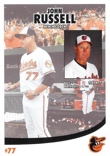 2014 Baltimore Orioles Photocards #NNO John Russell Back