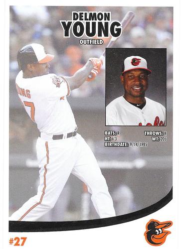 2014 Baltimore Orioles Photocards #NNO Delmon Young Back