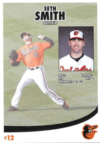 2017 Baltimore Orioles Photocards #NNO Seth Smith Back