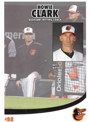 2018 Baltimore Orioles Photocards #NNO Howie Clark Back