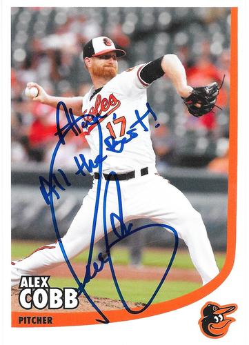 2018 Baltimore Orioles Photocards #NNO Alex Cobb Front
