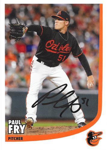 2018 Baltimore Orioles Photocards #NNO Paul Fry Front