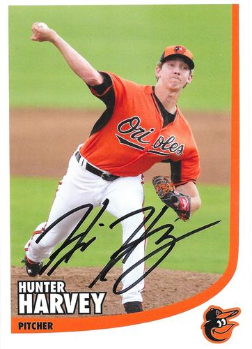 2018 Baltimore Orioles Photocards #NNO Hunter Harvey Front