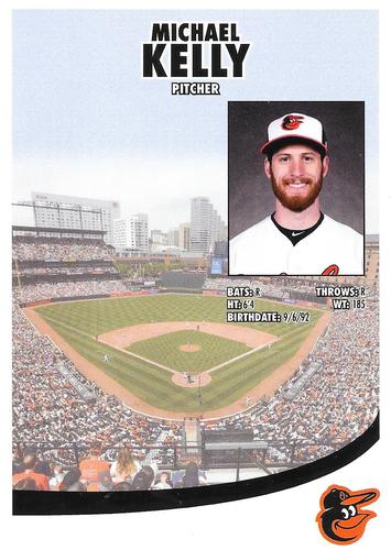 2018 Baltimore Orioles Photocards #NNO Michael Kelly Back