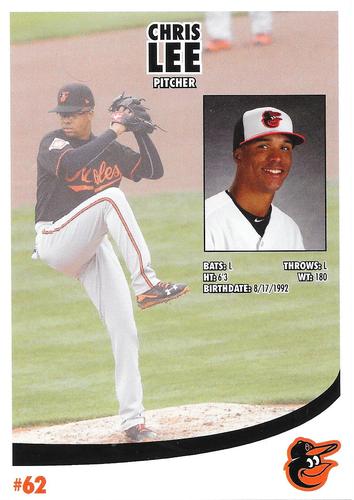 2018 Baltimore Orioles Photocards #NNO Chris Lee Back