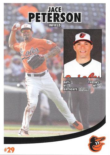 2018 Baltimore Orioles Photocards #NNO Jace Peterson Back